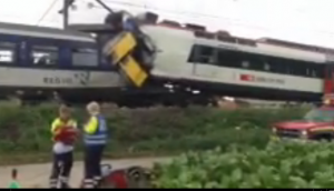 Choque de trenes (imagen tomada de video)
