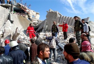 Lugar de un atentado con bomba en Siria (AP)