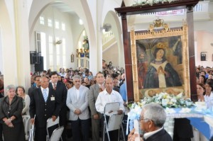 Miguel Vargas Vargas acudió a la misa de la iglesia parroquial San José, de San José de Ocoa.