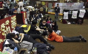 Estudiantes de Taiwán en protesta (AP)