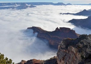 Extraño manto de nubes cubre el Gran Cañón (Fuente Externa) CDN