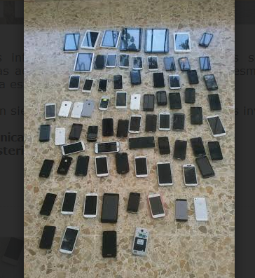 PN y MP allanan tienda de celulares y ocupan 182 aparatos