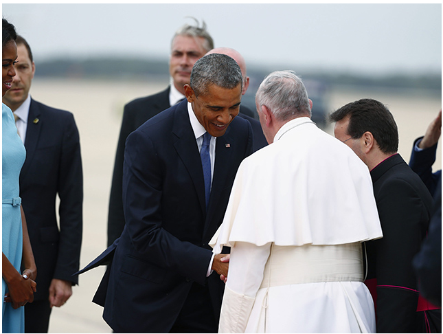 El papa Francisco esta en Estados Unidos y fue recibido por Barack Obama