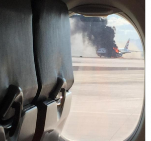 Se incendia avion