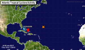 Efectos indirectos de huracán Joaquín podrían sentirse en costas atlántica de RD