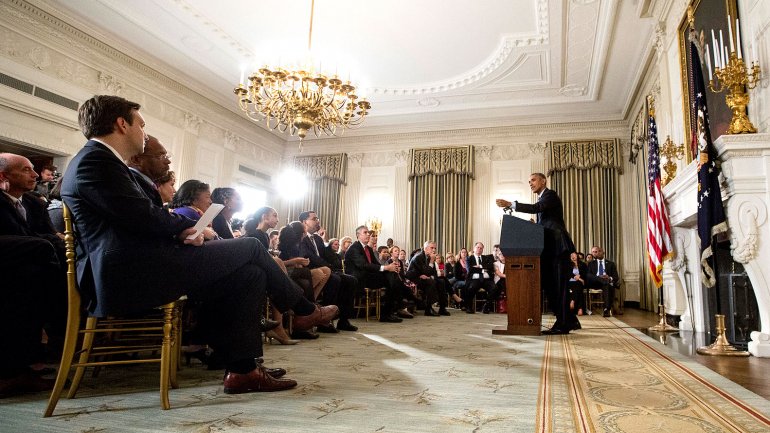 Barack Obama habló con periodistas durante 50 minutos en la Casa Blanca