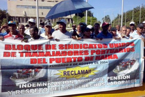 Trabajadores portuarios reclaman pensiones en Congreso Nacional