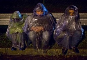 Denuncia: cientos de refugiados esperan bajo la lluvia entre Croacia y Eslovenia