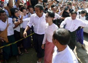 Suu Kyi avanza posible victoria electoral en Mianmar
