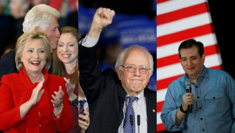 Trump va mal y Clinton y Sanders empatan en primarias de Iowa