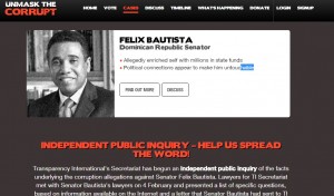 Félix Bautista pidió a TI sacarlo de encuesta sobre corrupción; TI le formuló requerimientos 