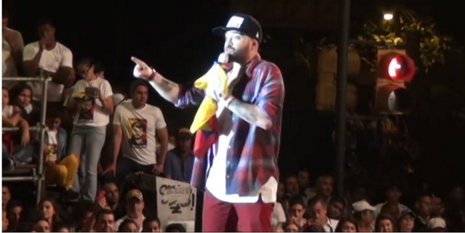 Encendido discurso de cantante de "Chino y Nacho" contra el chavismo