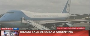 Obama sale de Cuba tras histórica visita
