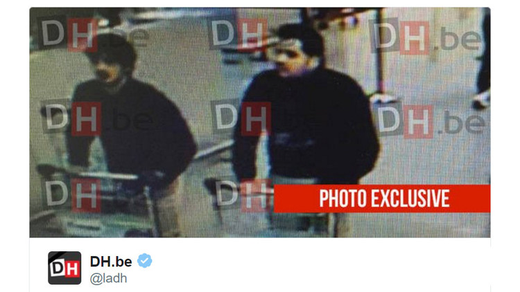 Publican la primera imagen de los sospechosos de los atentados en Bruselas