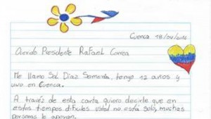 Ecuador: conmovedora carta de una niña escrita tras el terremoto 