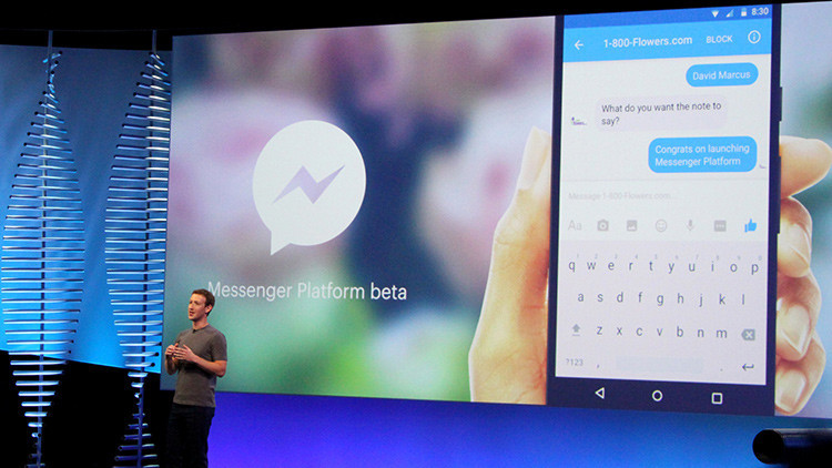 Facebook lanza una plataforma de "chatbots" para Messenger