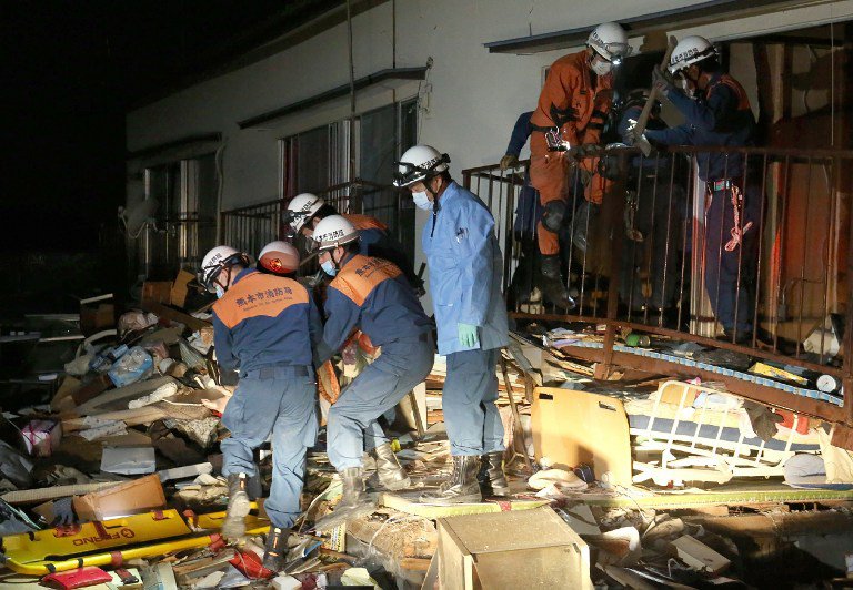 Continúa el rescate tras los sismos de Japón que han dejado más de 40 muertos