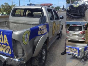 Amet: vehículos impactados en traslado Blas Peralta