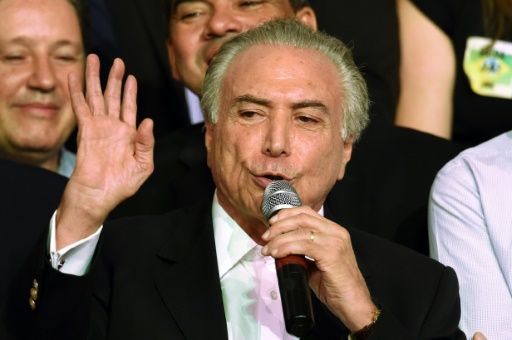 El vicepresidente brasileño Michel Temer divulgó el lunes "accidentalmente" un audio con el discurso que dirigiría a la nación en caso de que la presidenta Dilma Rousseff sea destituida por el Congreso.