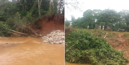 Comunidades aisladas en Cevicos por caída de puente; reportan ventiscas y granizada en Sánchez Ramírez