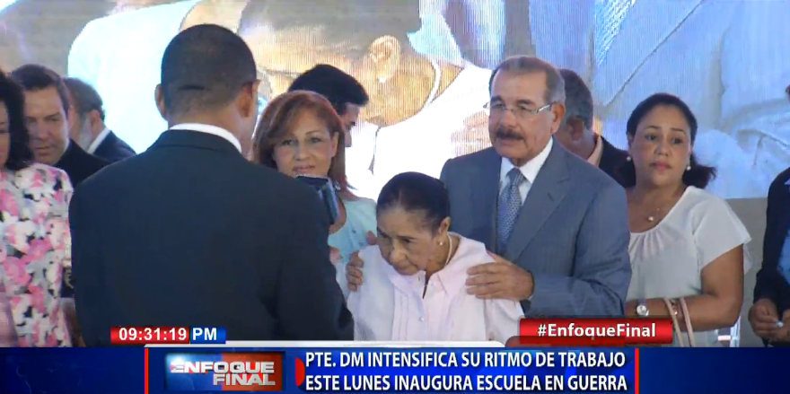 Danilo Medina intensifica su ritmo de trabajo, este lunes inaugura escuela en Guerra