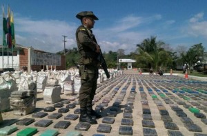 Decomisan ocho toneladas de cocaína en Colombia 