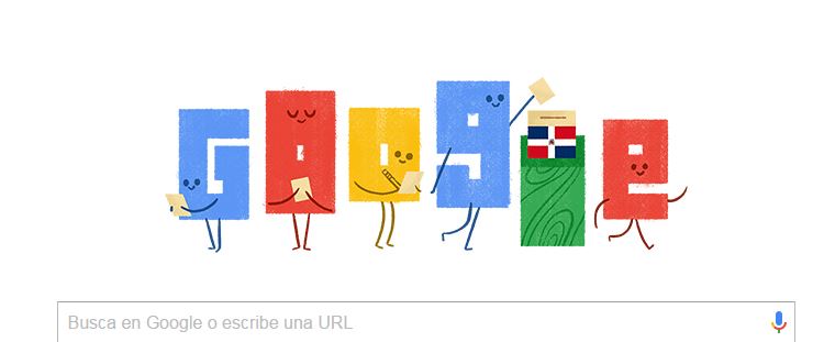 Google dedica el “doodle” de este domingo a elecciones de RD
