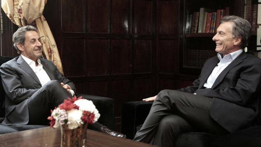 Presidente argentino se reúne con Nicolás Sarkozy en Buenos Aires