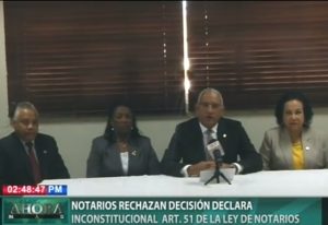 Notarios rechazan decisión declara inconstitucional art 51 de la Ley de Notarios