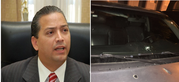 Desconocidos tirotean vehículo de candidato a senador en Azua