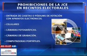 Las prohibiciones de la JCE para entrar a los colegios electorales