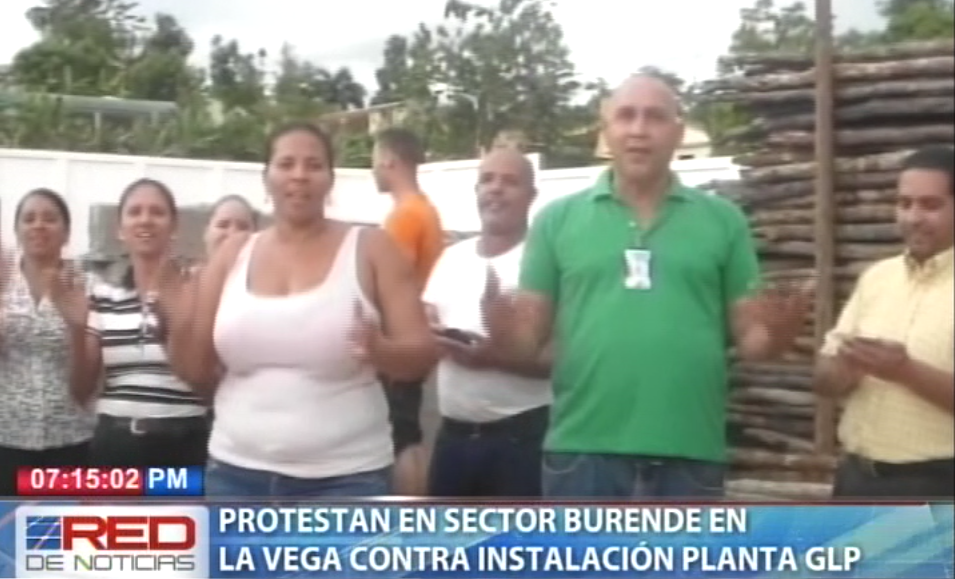 Protestan en sector Burende en La Vega contra instalación planta GLP