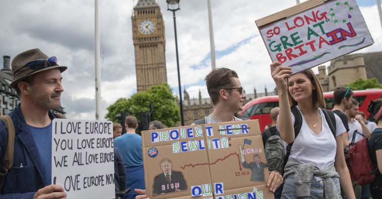 Más de un millón de personas en Reino Unido piden otro referéndum sobre la UE
