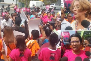 Feministas frente al Palacio: “Saquen su rosario de nuestros ovarios”