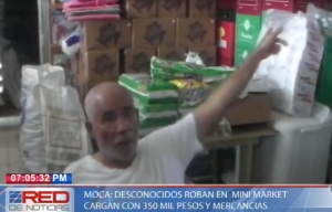 Moca: desconocidos roban en mini market; cargan con 350 mil pesos y mercancías