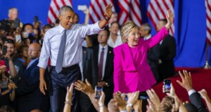Clinton llama a construir sobre el legado de Obama en su primer mitin juntos