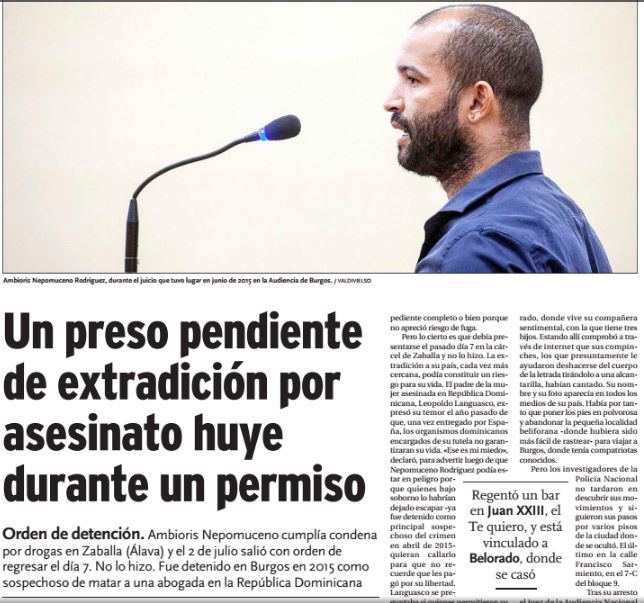 Autoridades RD investigan supuesta fuga en España de presunto matador abogada Languasco