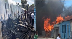 Incendio consume cuatro viviendas en Jimaní