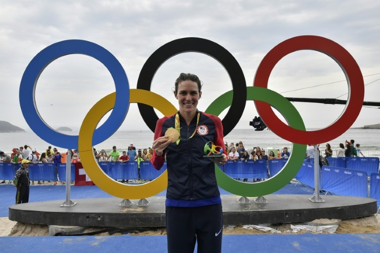 La estadounidense Gwen Jorgensen, campeona olímpica de triatlón en Río2016