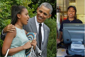 Sasha Obama trabaja como mesera durante el verano