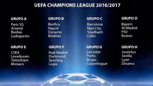 Definen los grupos de la Liga de Campeones