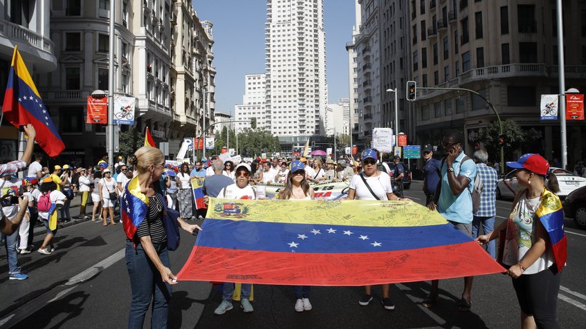 Partidos españoles apoyan manifestación opositora en Madrid contra Maduro