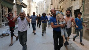 Una mortífera oleada de bombardeos sobre la ciudad siria de Alepo