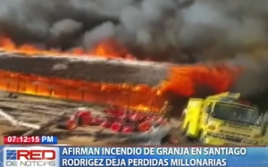 Incendio de granja en Santiago deja perdidas millonarias