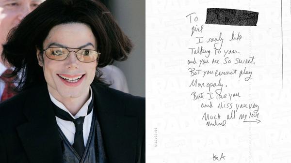Las perversas cartas de "amor" de Michael Jackson a una menor que inició juicio por abuso sexual