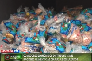 Comedores económicos distribuyen 15 mil raciones alimenticias diarias a desplazados