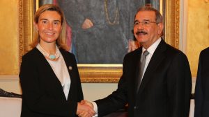 Danilo Medina recibe a representante UE para Asuntos Exteriores y Políticas de Seguridad