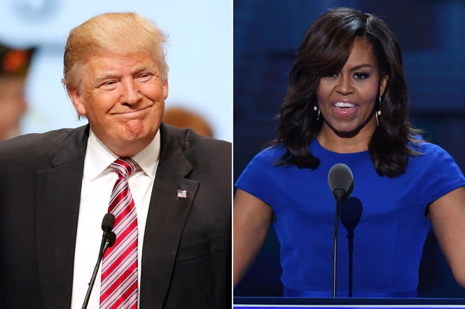 En discurso, Donald Trump ataca ahora a Michelle Obama