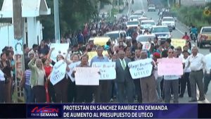 Protestan en Sánchez Ramírez en demanda de aumento al presupuesto de UTECO