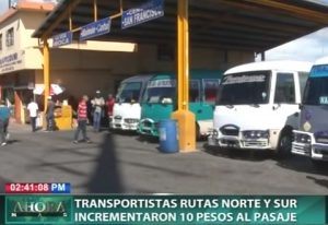 Transportistas rutas norte y sur aumentan 10 pesos al pasaje 